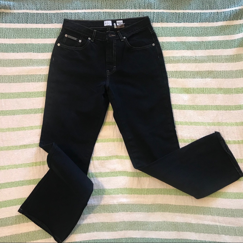 Calvin Klein CK Bootcut Jeans, dark wash (black)!